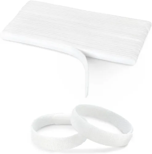 50 piezas de bridas de cable ajustables reutilizables, paño de microfibra utilizado para la gestión de cables de enlace de computadora (blanco)