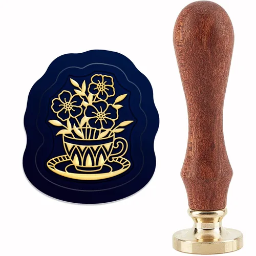 Miniatura 13 de CRASPIRE Monstera - Sello de cera de hojas para sellar plantas, retro, vintage, extraíble, latón, cabeza con mango de madera, para invitaciones