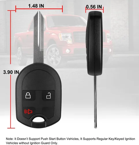 Miniatura 3 de Reemplazo del mando a distancia para FCCID: CWTWB1U793 se adapta a Ford F150 F250 F350 04-2016/F-450 Flex 09-2017 Explorer 01-2015/Escape Ranger