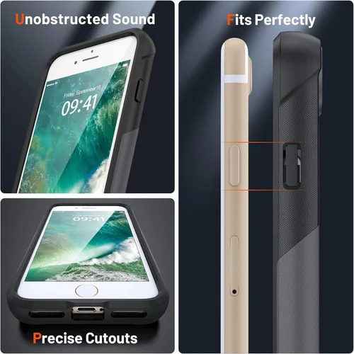 Miniatura 251 de Jeylly Funda para iPhone SE/Funda para iPhone 5S, Exterior de Plástico Duro que Absorbe Golpes + Interior de Silicona de Goma Defensor contra