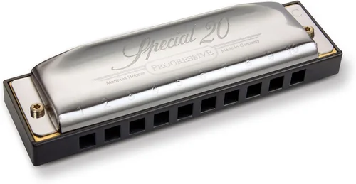 Miniatura 2 de Paquete profesional de 5 armónicas Hohner Marine Band Especial 20 –Claves de G, A, C, D y E