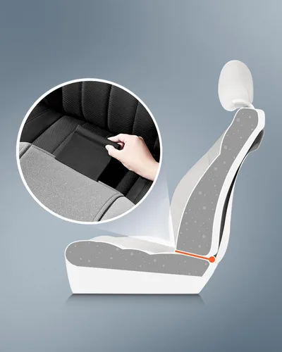 Miniatura 6 de Road Comforts Fundas de asiento de automóvil para asiento delantero, respaldo alto, protector de asiento de lino transpirable resistente, bolsa