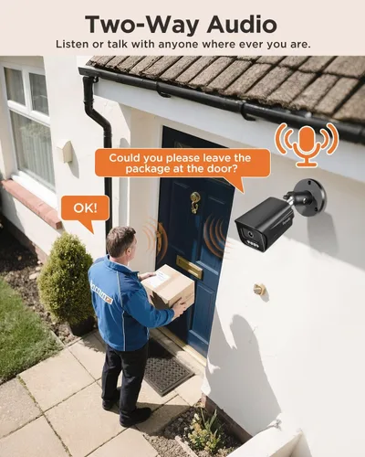 Miniatura 6 de Sistema de cámara de seguridad de 32 canales, 20 cámaras IP PoE de 5 MP, visión nocturna a color inteligente, conversación de audio de 2 vías