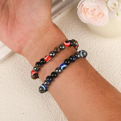 Miniatura 20 de Triple Protection Bracelet, CARPDIM Evil Eye bracelet and Black Obsidian evil eye Beads Bracelet for Men Women Healing Bracelets Bring Good Luck