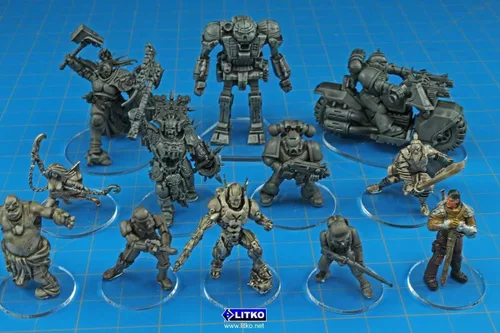 Miniatura 4 de LITKO - Bases redondas de 1 pulgada, compatible con D&D y Pathfinder, transparente de 0.118 in Set of 25 25mm — fits Medium creatures Sturdy