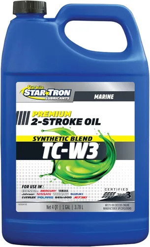 STAR BRITE Super Premium+ Aceite de motor TC-W3 de mezcla sintética de 2 ciclos, para todas las marcas y modelos de motores fuera de borda y