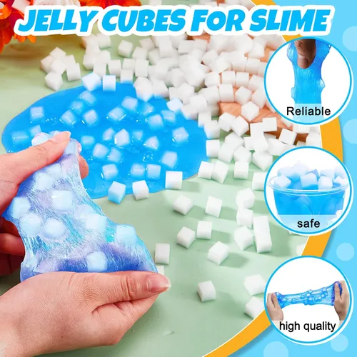 Miniatura 3 de Junkin 400 dijes de cubos de gelatina para niños y niñas, manualidades artísticas de bricolaje