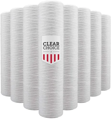 Clear Choice Filtro de agua para sedimentos 1 micrón, 20 x 4.50 pulgadas, cartucho de filtro de agua de repuesto de 20 pulgadas, sistema RO