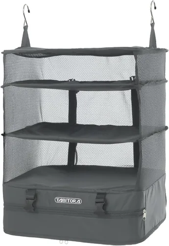 Miniatura 38 de TABITORA - Estantería portátil y plegable de gran capacidad con ganchos para colgar, ideal como almacenamiento para viajes