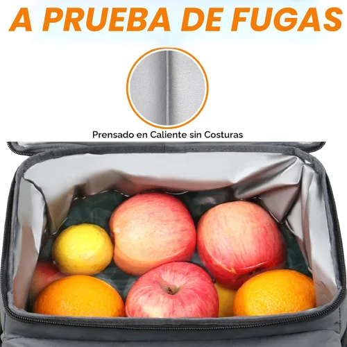 Miniatura 3 de MATEIN Mochila enfriadora, 26 latas, mochila térmica de almuerzo para hombres y mujeres, a prueba de fugas, de doble capa, mochila de almuerzo Gris