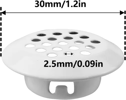 Miniatura 3 de Semetall Air Vents - Paquete de 20 rejillas de ventilación circulares de acero inoxidable de 0.748 in (0.75 pulgadas) para cocina, baño, gabinete