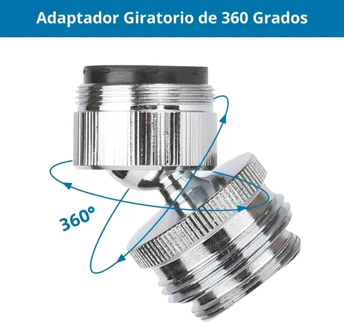 Miniatura 5 de Kit de adaptador de grifo Hibbent, adaptador de aireador giratorio para conectar manguera de jardín - Adaptador de grifo de fregadero de cocina