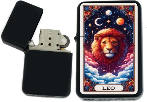 Miniatura 33 de Signos del zodiaco, símbolos del horóscopo, colección de iconos de astrología, infinito negro mate a prueba de viento, encendedores (Virgo) - Regalo