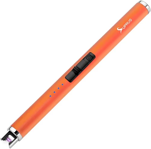 Miniatura 9 de SUPRUS Encendedor fluorescente que brilla en la oscuridad, encendedor USB, recargable, resistente al viento, tamaño de bolsillo para velas, cocinas