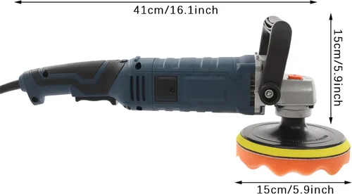 Miniatura 4 de Máquina pulidora de automóvil, kit de pulido eléctrico profesional de 1580 W, juego de pulidor de automóvil resistente con 7 velocidades variables