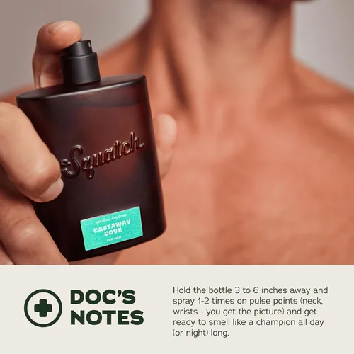 Miniatura 5 de Dr. Squatch Colonia Natural para Hombre - Fragancia de Bergamota, Lavanda y Vainilla Inspirada en Coconut Castaway - Ingredientes de Fuentes