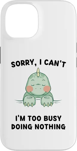 Miniatura 4 de iPhone 16 Sorry, I Can't I'm Too Busy Doing Nothing Sleeping Dinosaur Case