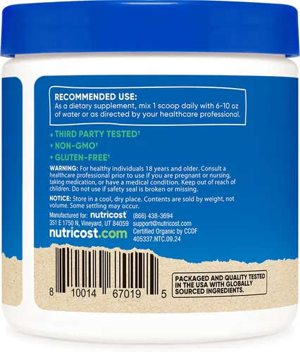 Miniatura 4 de Nutricost Polvo orgánico de hongos Shiitake de 4 onzas, sin gluten, sin OMG
