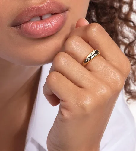 Miniatura 2 de Anillos de oro para mujer, anillo de estrella de croissant chapado en oro de moda, apilable, anillos de declaración, joyería para adolescentes