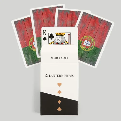 Miniatura 6 de Lantern Press Bandera rústica de Portugal Country (52 cartas de juego, baraja de cartas de tamaño póquer con comodines)