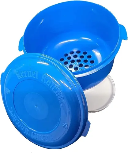 Kernel Catcher - Cuenco para palomitas de maíz, inventado por dentistas, apto para lavavajillas, material reciclado (azul)