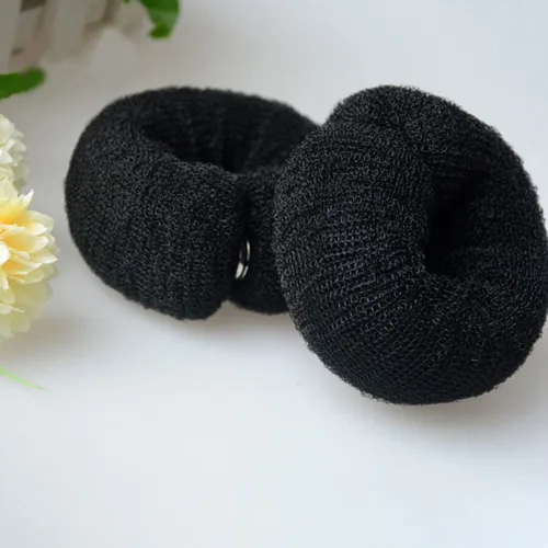 Miniatura 4 de Moldeador de donas grande, 6 piezas para hacer moños de cola de caballo, moño, moño de dona, bandas elásticas para el cabello, moldeador de donas