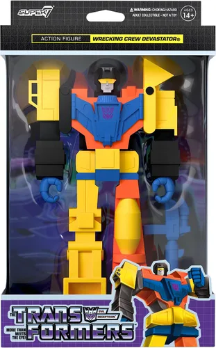 Miniatura 2 de Super7 Transformers Wrecking Crew Devastator - Figura de acción de Transformers de 3.75 pulgadas con accesorio, coleccionables clásicos de dibujos