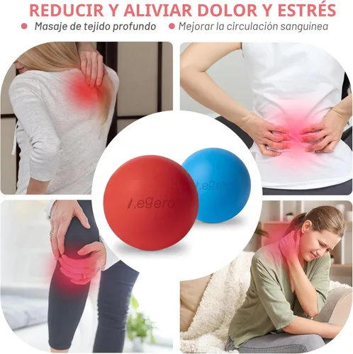 Miniatura 7 de Pelotas de lacrosse de masaje para liberación miofascial, masaje de tejido profundo de yoga, terapia de puntos de activación y fascitis plantar