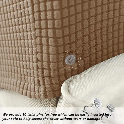 Miniatura 6 de 1 par de fundas elásticas para reposabrazos de sofá, fundas lavables para sillón, extraíbles a prueba de polvo, protector de sofá para brazos, Negro