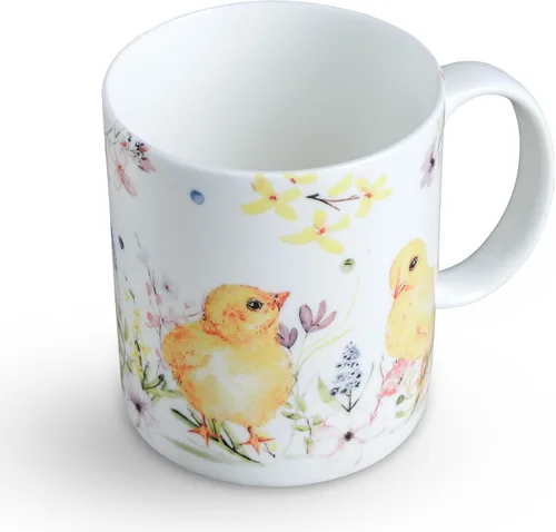 Miniatura 52 de Maison d' Hermine Taza de café con asas, tazas de porcelana fina de hueso, paquete de dos tazas de té para bebidas calientes, capuchino, latte, 015