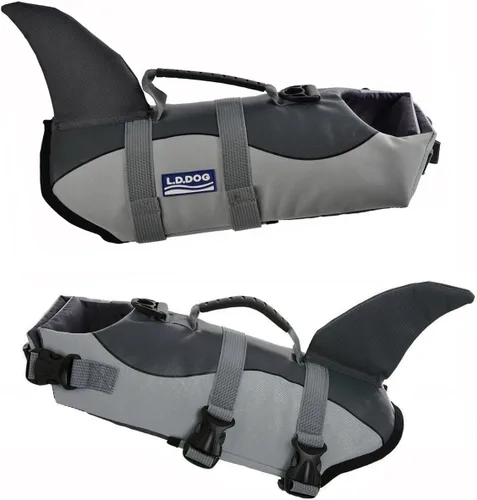 Miniatura 3 de Chaleco salvavidas ajustable para perros para nadar, secado rápido, chaleco con asa de seguridad