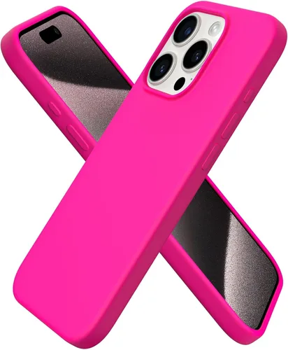 Miniatura 22 de ORNARTO Funda compatible con iPhone 15 Pro de 6.1 pulgadas, silicona líquida de 3 capas cubierta completa de goma de gel suave, funda protectora