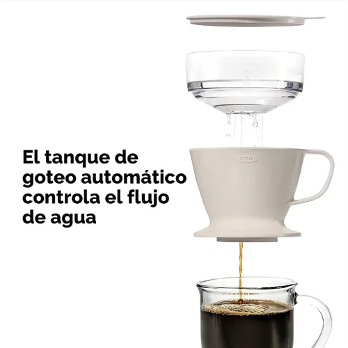 Miniatura 3 de OXO Good Grips Vierta sobre el fabricante de café con el tanque de agua, Coffee Maker, vertido, Blanco