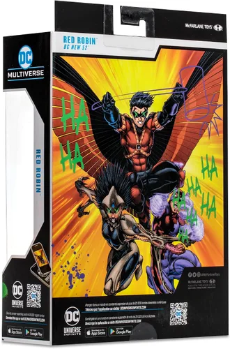 Miniatura 11 de McFarlane Toys - DC Multiverse Red Robin (Jokerized) Gold Label, figura de acción de 7 pulgadas