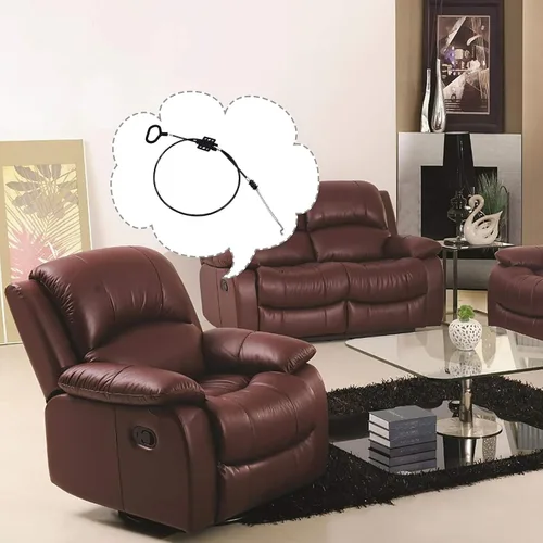 Miniatura 2 de Nonley Cables reclinables para sofá, paquete de 2 cables de liberación de sofá, piezas de repuesto para sillón reclinable, anillo D, asa de tirar