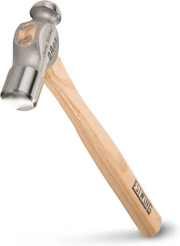 ESTWING Sure Strike Martillo de Bola - Herramienta de Metalurgia de 24 oz con Cabeza de Acero Forjado y Mango de Madera de Hickory - MRW24BP