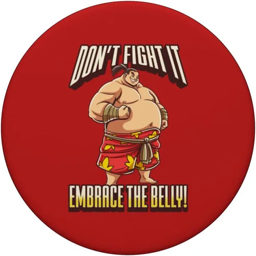 Miniatura 3 de Sumo Wrestler “Don’t Fight It, Embrace the Belly!” PopSockets Swappable PopGrip
