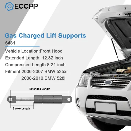 Miniatura 2 de ECCPP Soporte de elevación para capó delantero de repuesto para BMW 525i 525xi 530xi 528i 535i 528i xDrive 535i xDrive 528xi 535xi 530i 545i 550i M5
