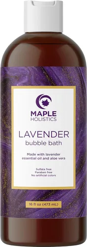 Baño de burbujas de lavanda prémium para mujeres, burbujas de baño espumosas hidratantes para adultos con aceites de aromaterapia de manzanilla,