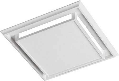 Miniatura 2 de Broan-Nutone 682 - Ventilador de ventilación sin conductos, ventilador de techo o pared cuadrado blanco con rejilla de plástico