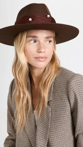 Miniatura 2 de Lele Sadoughi Sombrero de lana Farrah Rancher para mujer