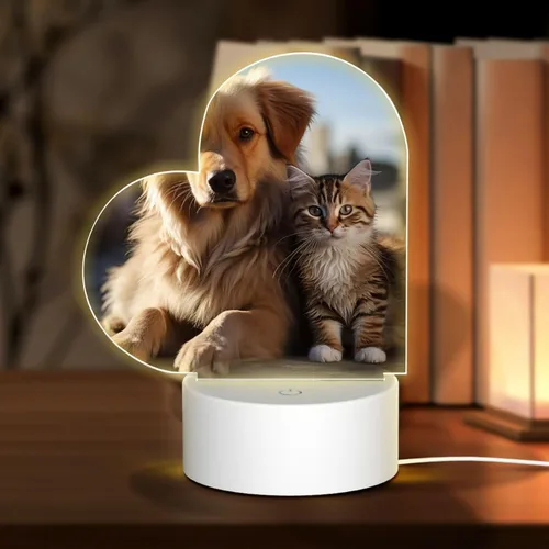 Miniatura 11 de 3D Night Light LED Light Lamp Base Personalized Gifts Acrylic Night Light Color Fusion Night Light Acrylic Plaque USB 3 Colors Change Smart Touch