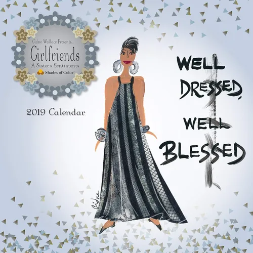 Miniatura 5 de Shades of Color Girlfriends, A Sister's Sentiments - Calendario afroamericano 2018 de Cidne Wallace de 12 x 12 pulgadas, (18GF)