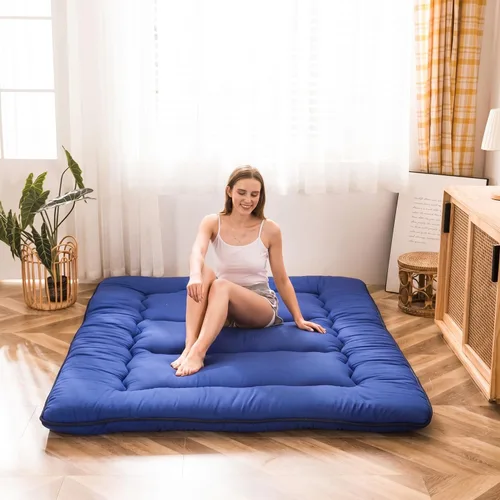 Miniatura 28 de MAXYOYO - Colchón de piso japonés, colchón tipo futón, colchón de tatami grueso, plegable, enrollable, colchón para niños y niñas, para dormitorio