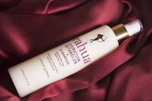 Miniatura 8 de Rahua Desenredante de hidratación + barrera UV, espray sin enjuague para todo tipo de cabello, protector térmico vegano y niebla antiencrespamiento