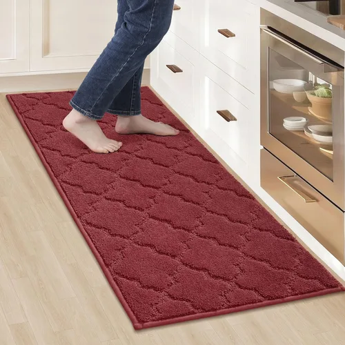 Miniatura 26 de COSY HOMEER Alfombras suaves de cocina [2 piezas] para el frente del fregadero súper absorbentes, tapetes y tapetes de cocina de 20 x 30 pulgadas/20