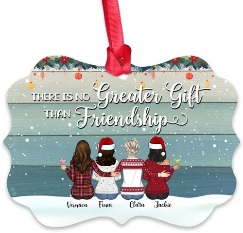 Miniatura 11 de Gossby Adorno personalizado para mejor amiga, regalo de Navidad personalizado con diseño, nombre, regalo de Navidad para mujeres, hermana del alma