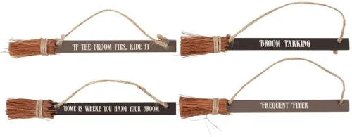 Miniatura 11 de Ebros Gift Wicca Witchcraft Magic Witches 'Broomstick Mini Signs' Tablero de exhibición de madera MDF Soporte para nuestros adornos de escoba