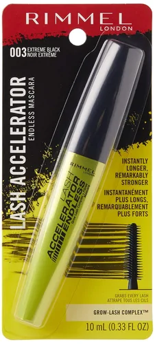 Miniatura 2 de Rimmel - Máscara para pestañas Lash Accelerator Endless, color negro, 0.33 onzas líquidas