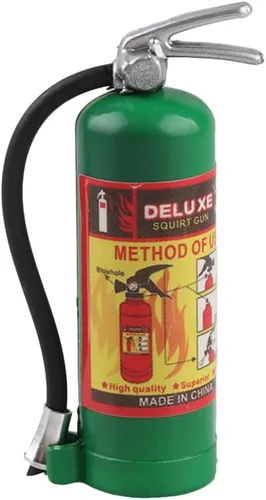Alasum Modelo de extintor de incendios simulado a escala 1/10 con mango y calcomanías para Axial Scx10 D90 Rc Accesorio decorativo de coche realista